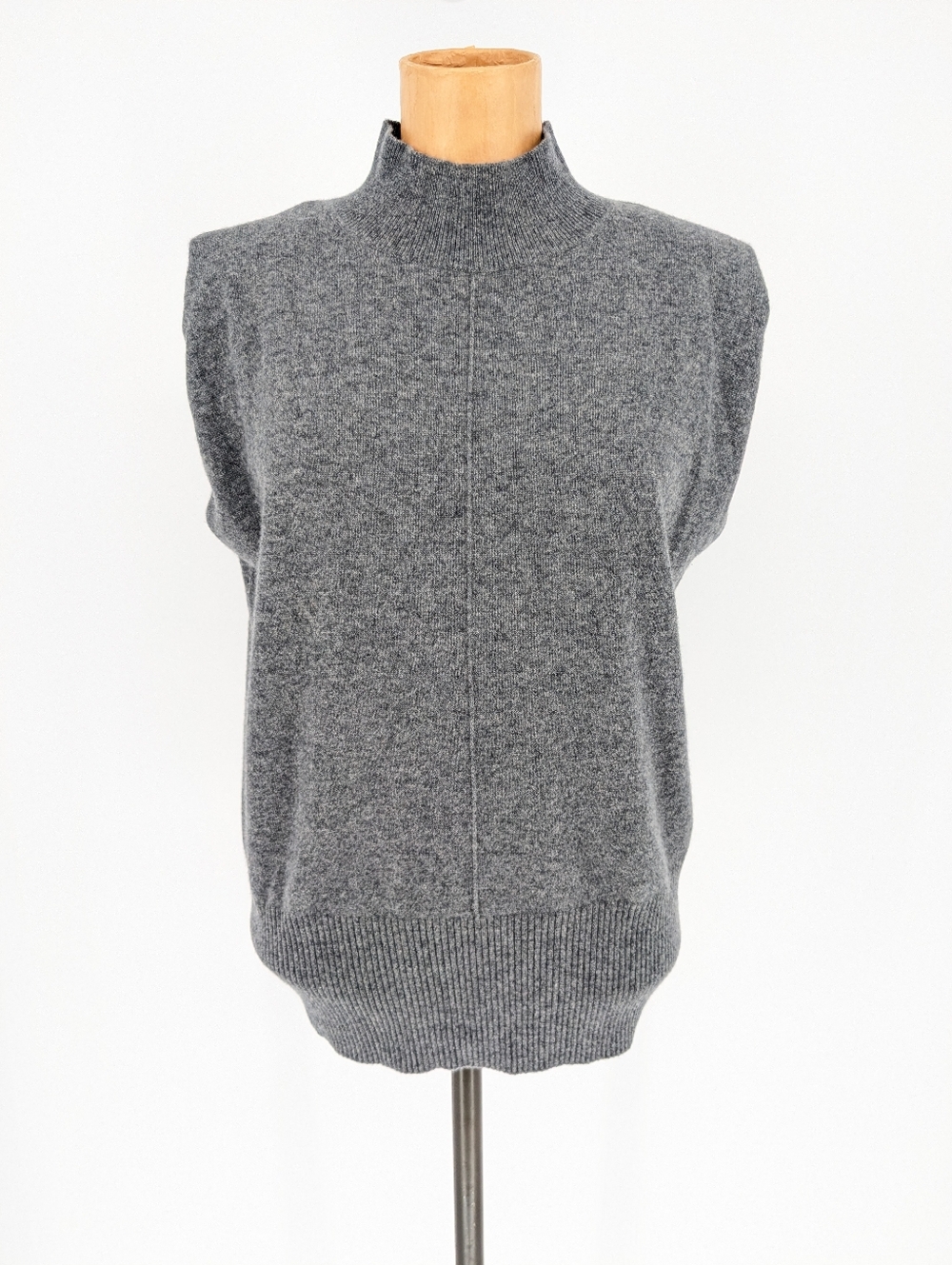 Banana Republic Franca 100% Cashmere Sleeveless Top Padded Shoulder Small